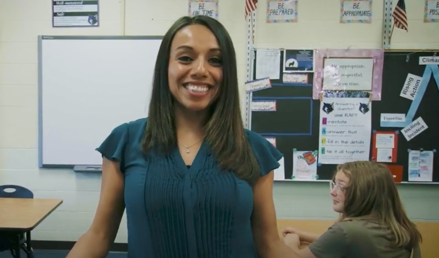 Teacher in classroom
