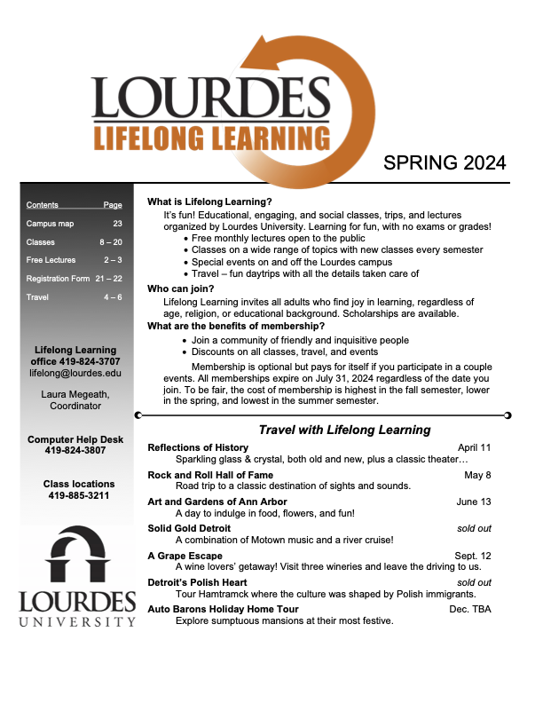 Lifelong Learning Program Lourdes University