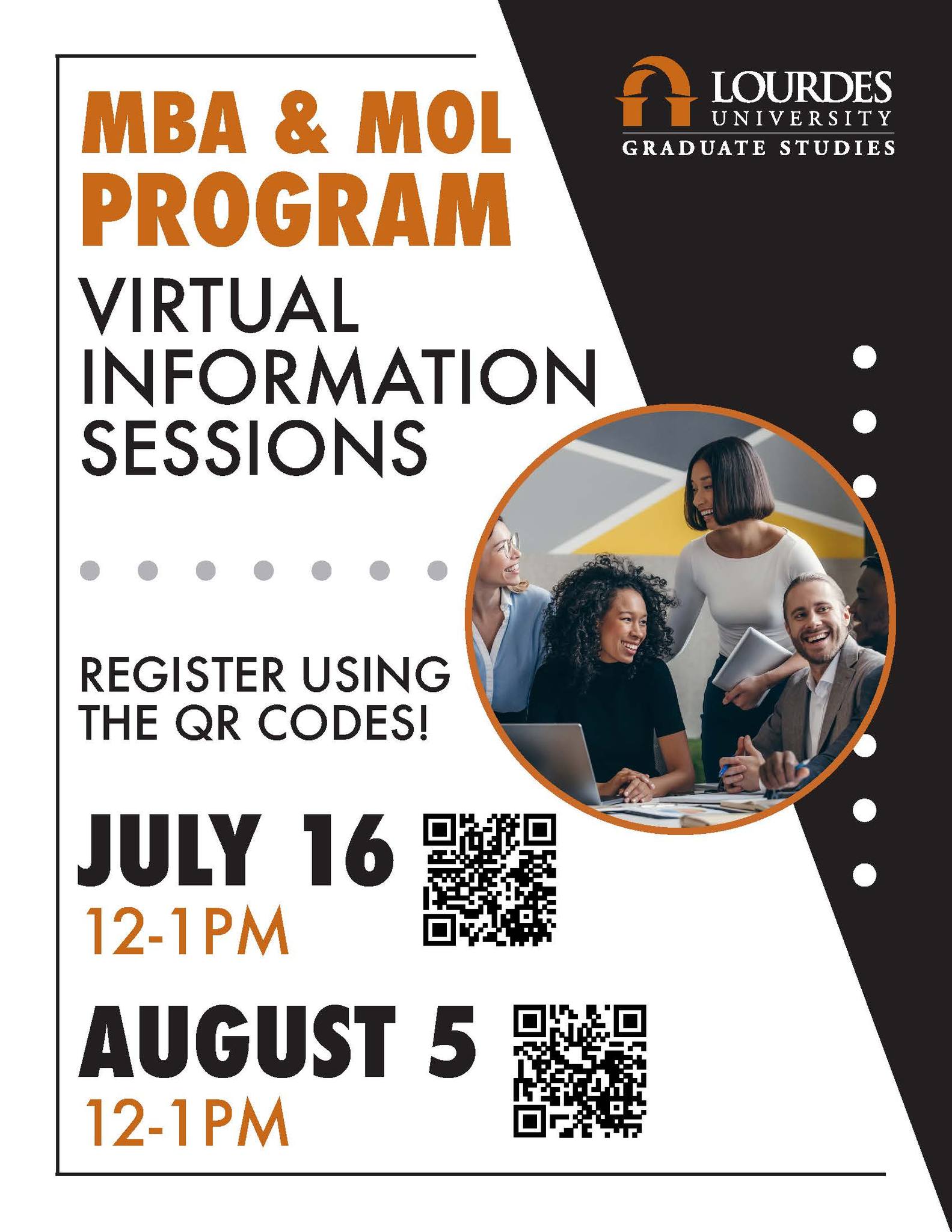 Virtual Info Session flyer